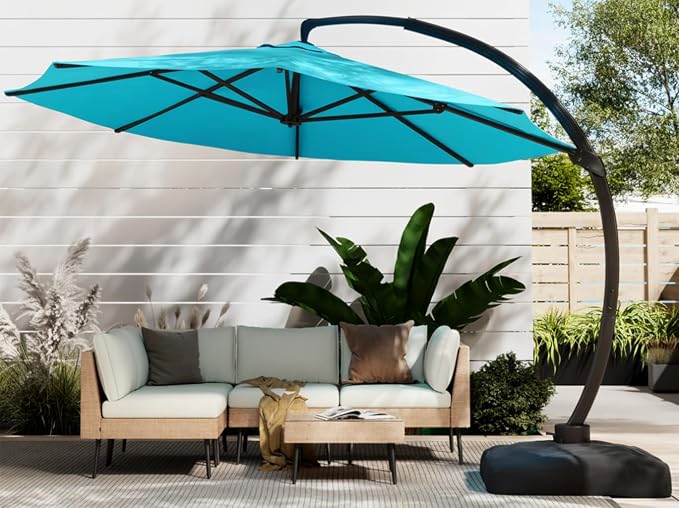 11FT All Aluminum Cantilever Patio Umbrella by ENSTVER