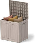Outdoor Storage Box, 35 Gallon Waterproof Deck Box, Quick Snap-Lock Resin by GraceYourYard
