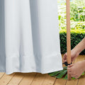 NICETOWN Outdoor Curtains Waterproof Fixed Bottom W52xL95 Greyish White | by NICETOWN