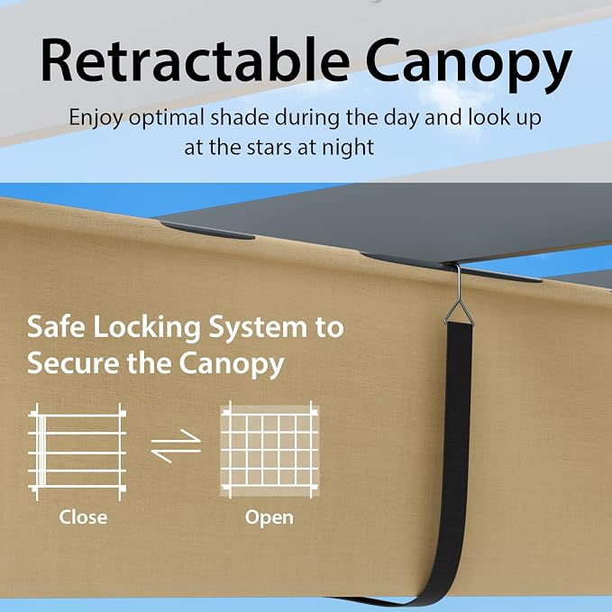 Tangkula 10x12 Ft Heavy-Duty Aluminum Pergola - Image 3