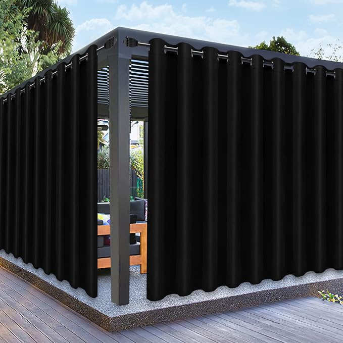 PureFit Outdoor Curtains for Patio Waterproof Weatherproof Outside Curtains | by PureFit