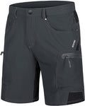 TACVASEN Men's Hiking Cargo Shorts 10" with Zipper Pockets Quick Dry Casual Stretch Golf Work Short Outdoor Summer