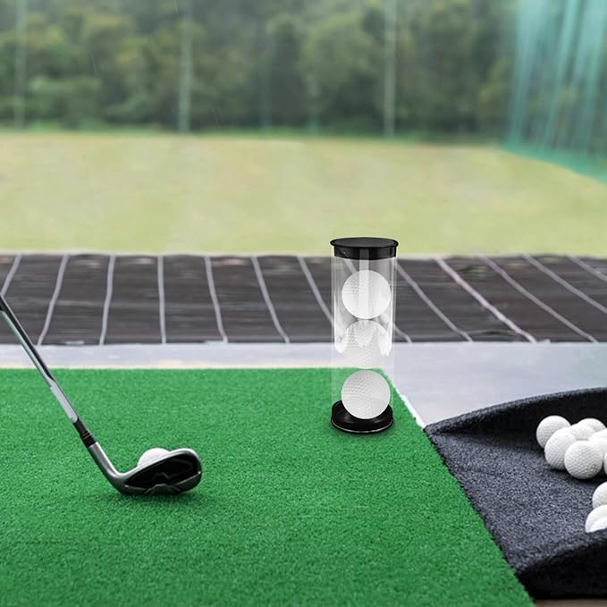 Happyyami 4pcs Box Golf Barrel Golfs Organizers Clear Golfs Ball Containers Portable Ball Case Golfs Case Plastic Tubes with Caps Golfs Ball Case Clear Tubes with Caps Golfing Supplies