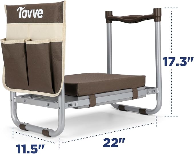 Tovve Foldable Garden Kneeler and Seat, Heavy Duty Garden Stool - Image 2