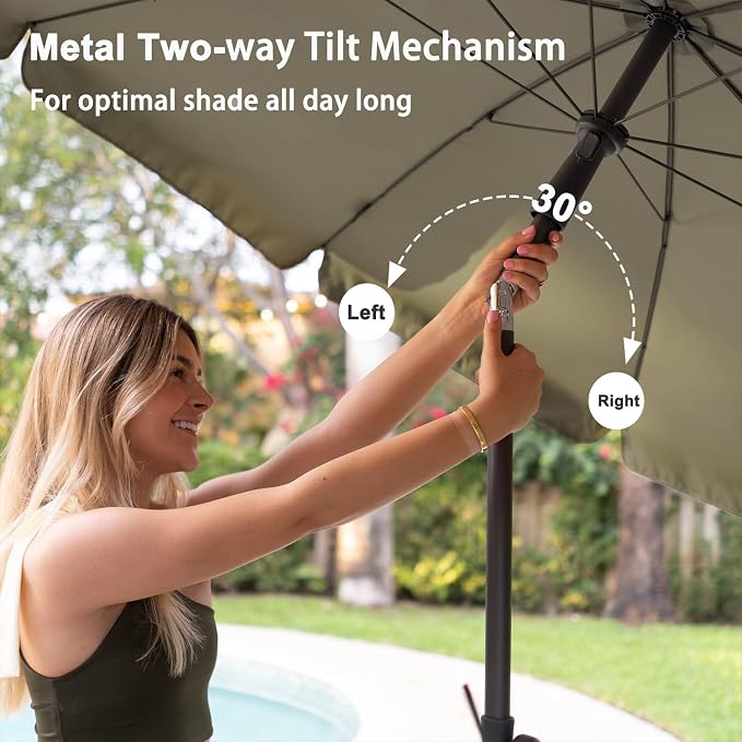 AMMSUN Patio Umbrella, 6.5 ft Outdoor Table Umbrella - Image 5