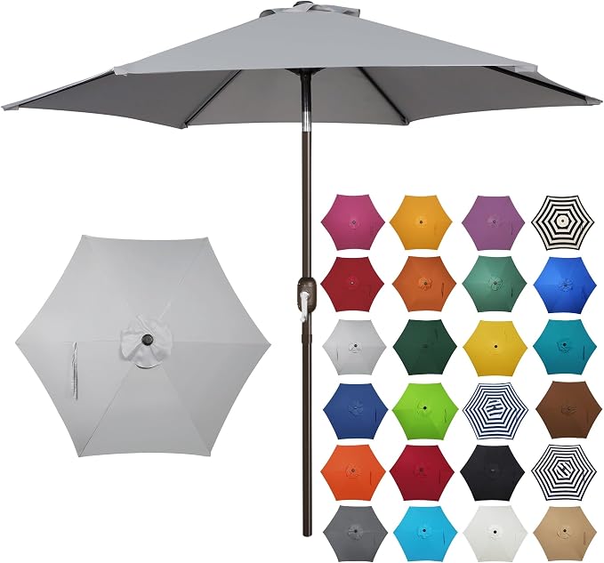 7.5 ft Patio Umbrella, Yard Umbrella, Outdoor Market Umbrella by Blissun
