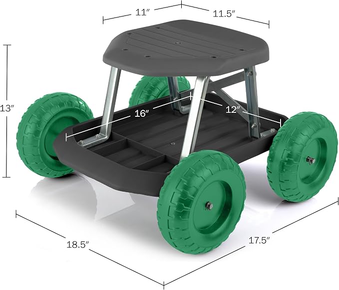 Pure Garden Rolling Garden Seat - Image 6