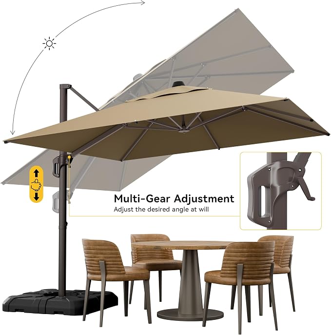 10x10FT Cantilever Outdoor Umbrella - Image 3