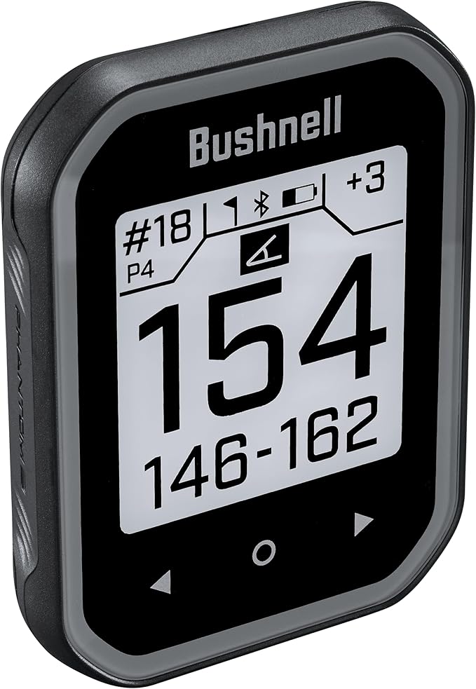 Bushnell Golf Phantom 3 Slope GPS – Handheld Golf Rangefinder with Slope‑Compensated Distances, Touchscreen, Green Mapping, BITE Magnetic Mount – 38,000+ Preloaded Courses - Black
