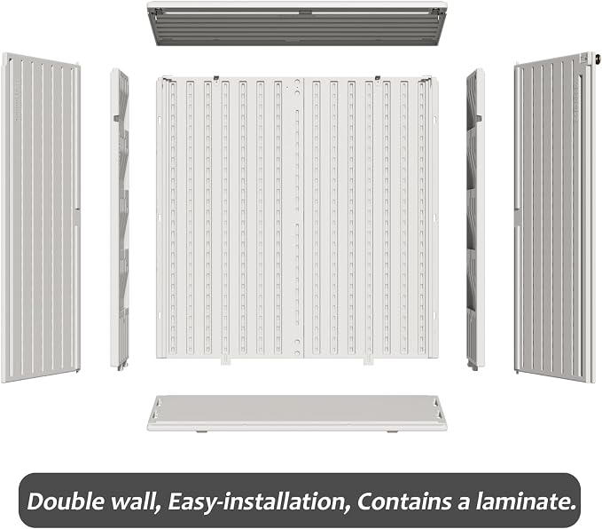ZZM HDPE Outdoor Storage Shed, Outdoor Plastic Storage Cabinet, Horizontal - Image 7
