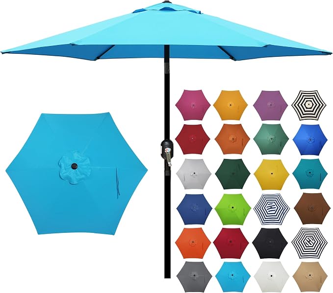 7.5 ft Patio Umbrella, Yard Umbrella, Outdoor Market Umbrella by Blissun