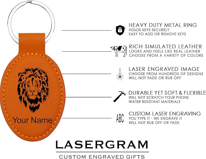 LaserGram Oval Keychain, Water Polo, Personalized Engraving Included