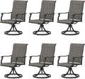 Outdoor 360-degree Swivel Dining Chairs Set of 6, Ergonomic Designed, Breathable by Aoodor