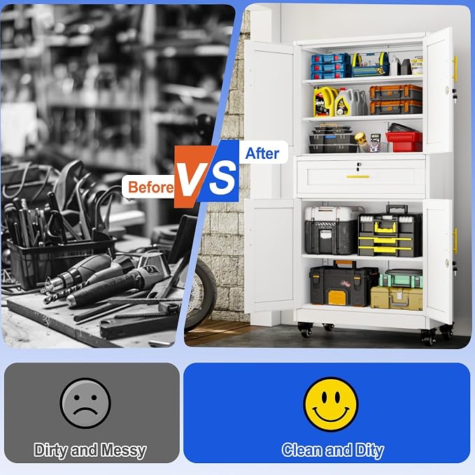 GAIOUS Metal Garage Storage Cabinet - Image 7