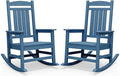 SERWALL Outdoor Rocking Chair Set of 2, Oversized Patio Rocking Chair, Porch by SERWALL