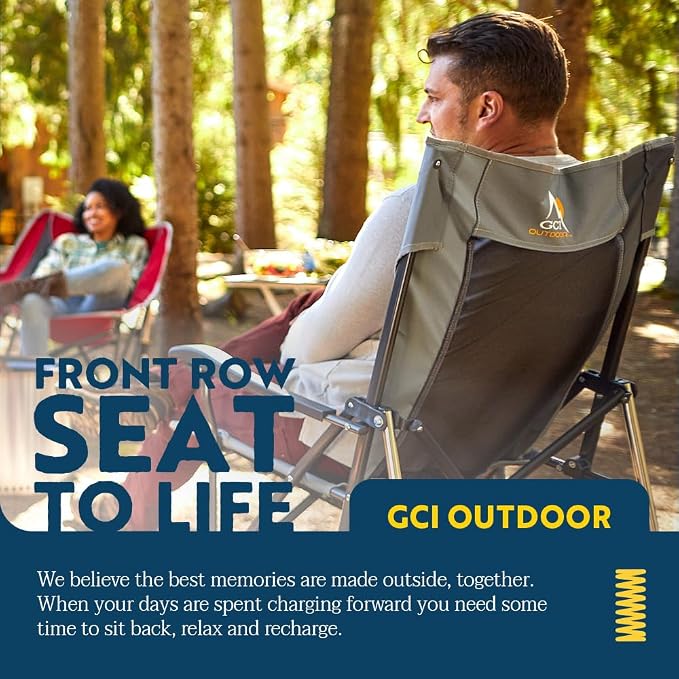 GCI Outdoor Roadtrip Rocker Camping Chair | Portable, Folding Rocking Chair - Image 6
