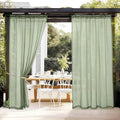 MIULEE Sage Green Waterproof Outdoor Sheer Curtains by MIULEE