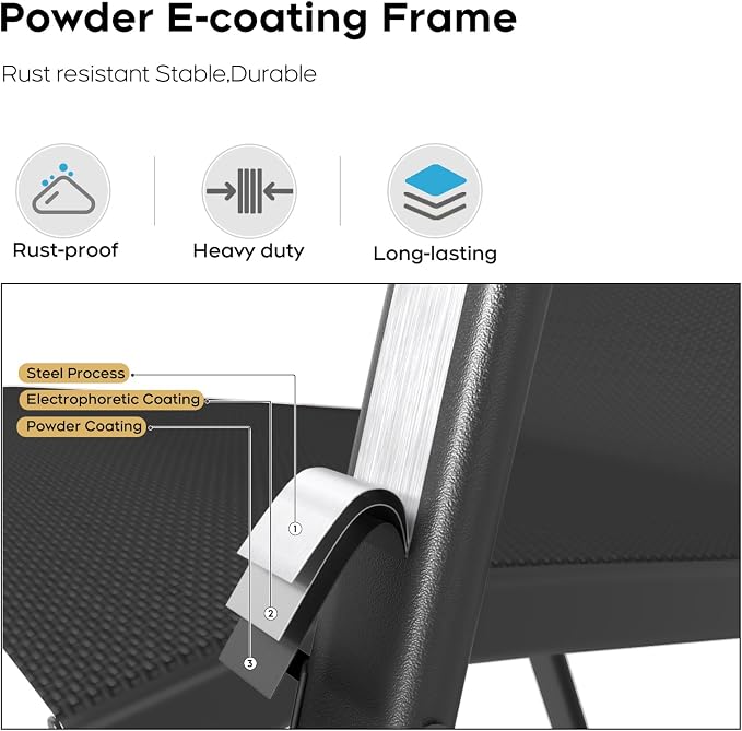 Patio Dining Chairs Set of 4 Outdoor Stackable Dining Chairs - Image 4