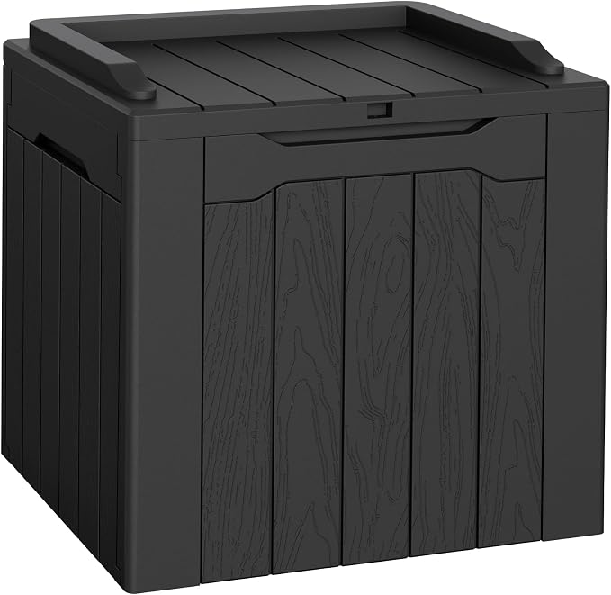 Flamaker Deck Box 31 Gallon Waterproof Resin Small Storage Box by Flamaker