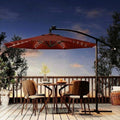 Garvee 10FT Solar Lights Offset Patio Umbrella by Garvee