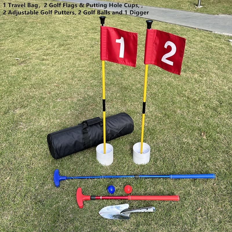 Mini Golf Course for Beach Backyard Putting Game, 2 Adjustable Putters - Image 5