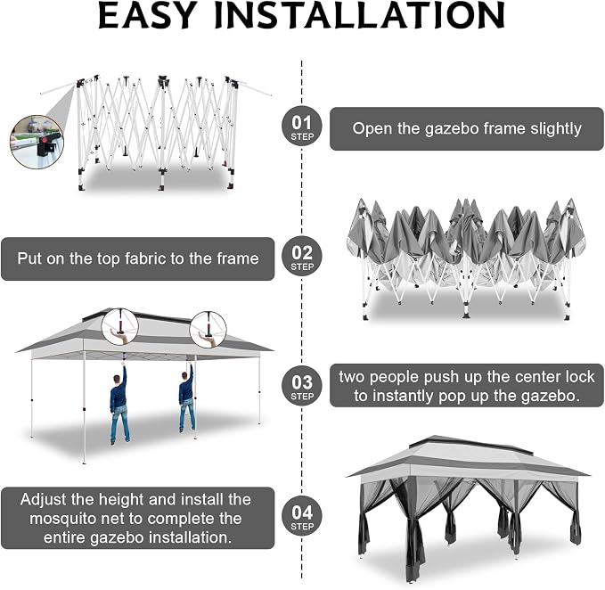 COBIZI 12x20 Pop up Canopy Tent - Image 6