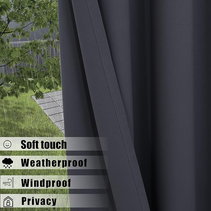 BONZER Waterproof Indoor/Outdoor Curtains - Image 3