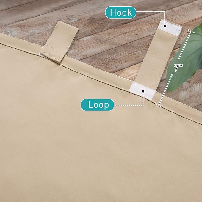 NICETOWN 2 Pieces Outdoor Curtainss Waterproof - Image 6