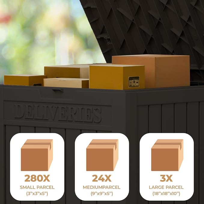 55 Gallon Package Delivery Box for Outside, Weather Resistant UV Protection - Image 2