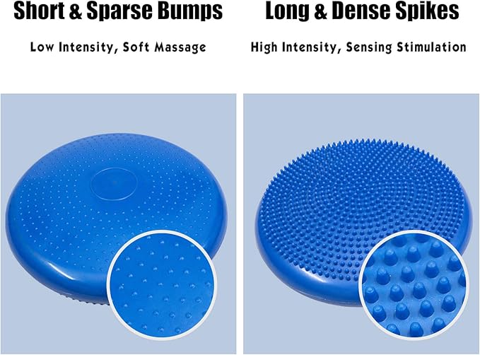 Balance Disc for Chair Wiggle Seat for Sensory Kids Wobble Cushion for Desk Office Exercise - Improve Stability Core Strength Posture Attention - 13” Diameter 2 Pack with Hand Pump