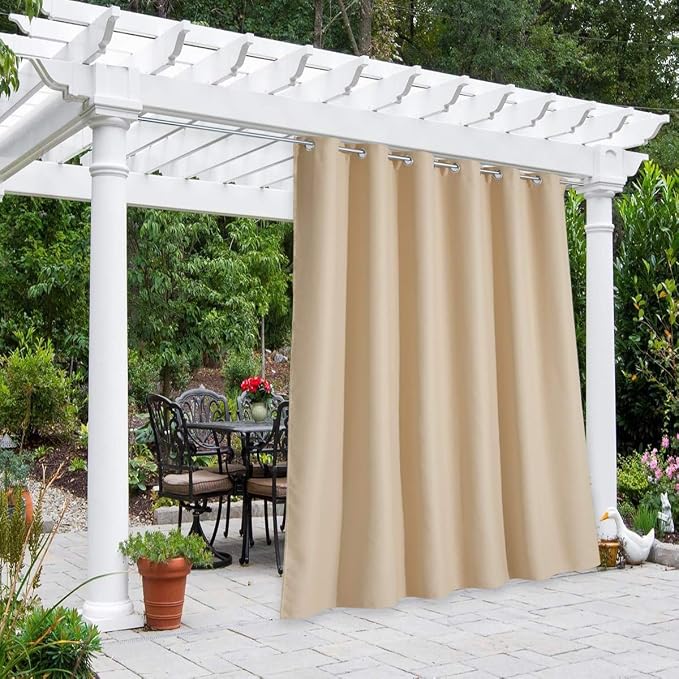 NICETOWN Outdoor Blind for Patio Waterproof, Rustproof Grommet Room Darkening by NICETOWN