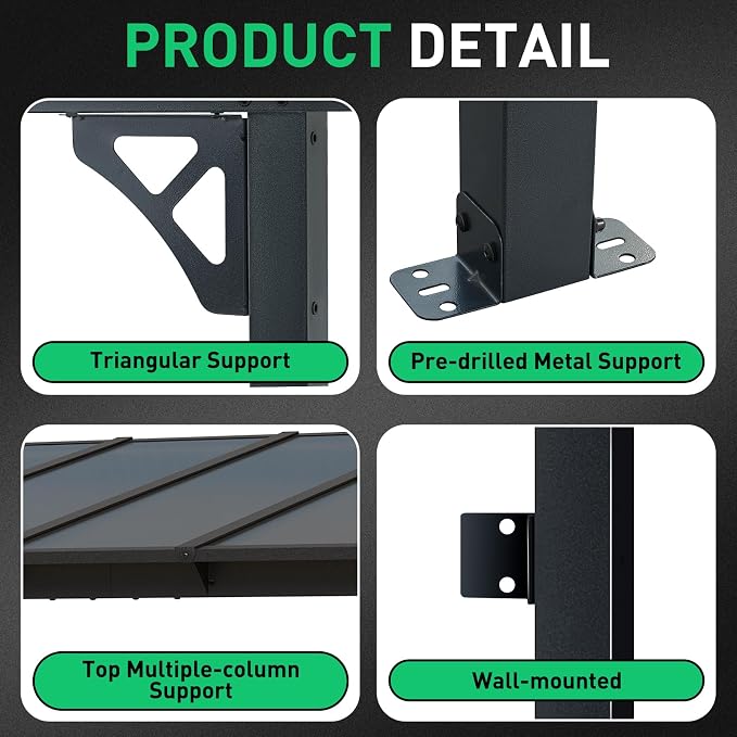 Aoxun 8’x5’ Gazebo for Patio, Gazebo Pergola - Image 9