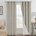 H.VERSAILTEX Blackout Drapes Linen Blackout Curtains 84 inch Length 2 Panels Set by HVERSAILTEX