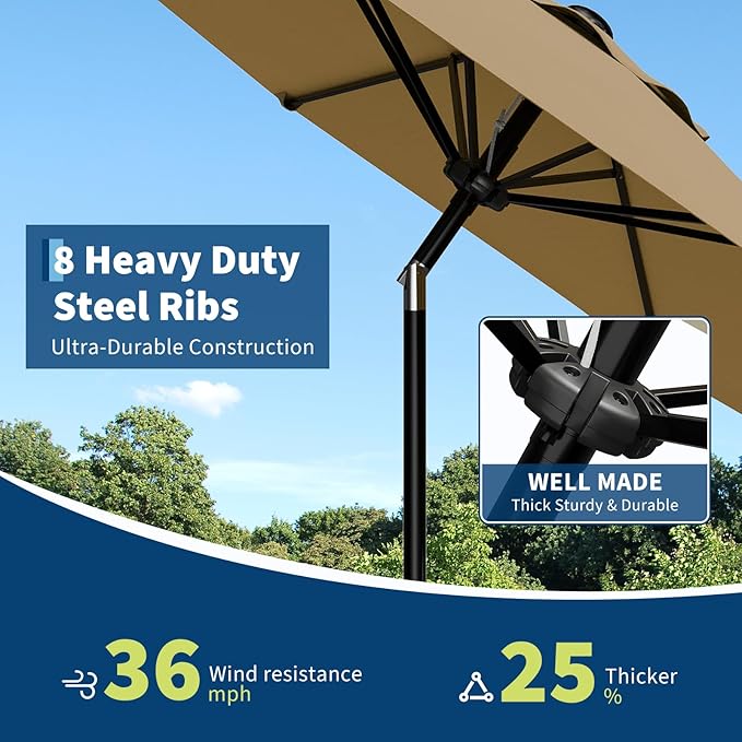 9FT Umbrella Outdoor Patio - Image 6