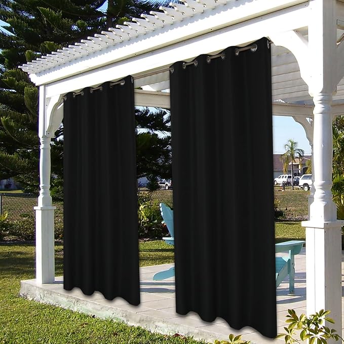 BONZER Outdoor Curtains for Patio Water Resistant | Heavy Privacy Light - Image 7