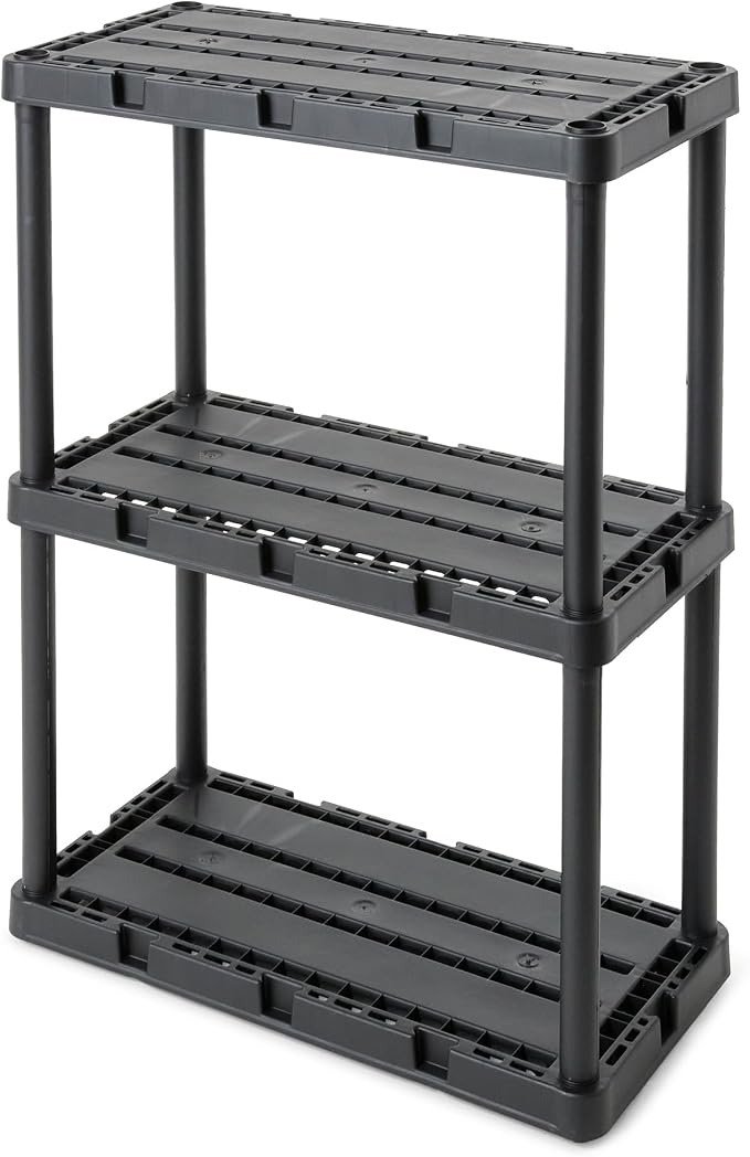 Gracious Living 3 Shelf Knect-A-Shelf Solid Light Duty Storage Unit 3-Shelf by GraciousLiving
