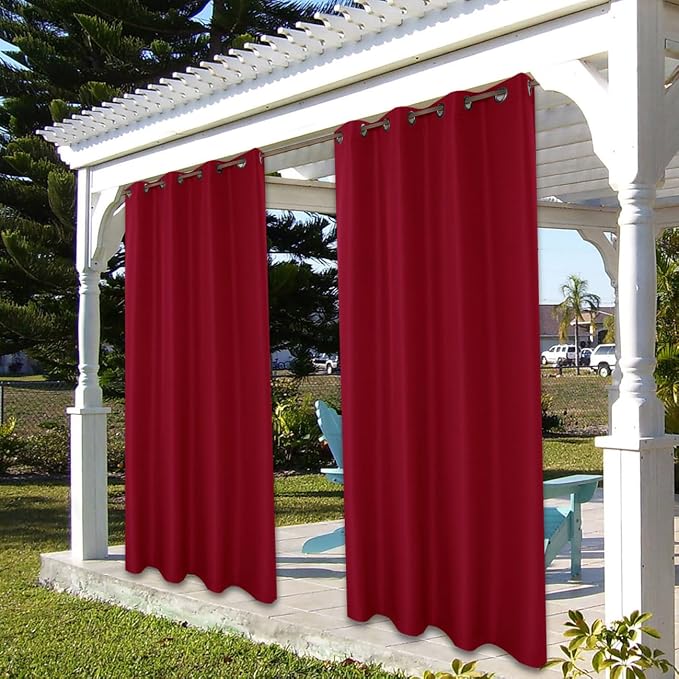 BONZER Outdoor Curtains for Patio Waterproof Thick Privacy | Grommet Light - Image 7