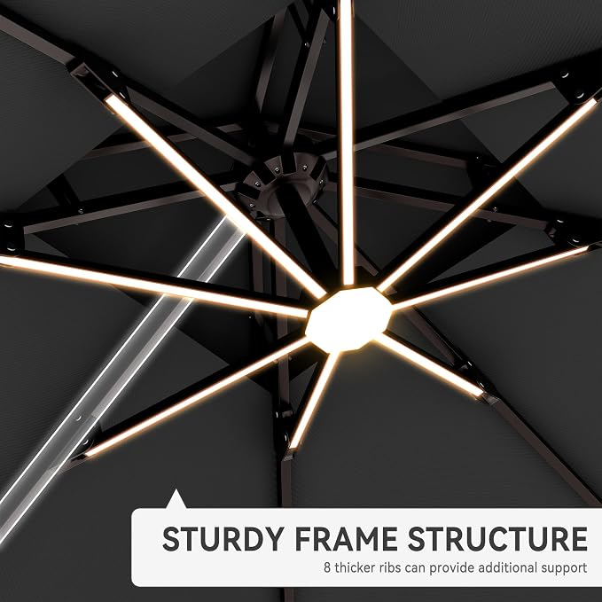 10' X 13' Cantilever Patio Outdoor Umbrella - Image 3