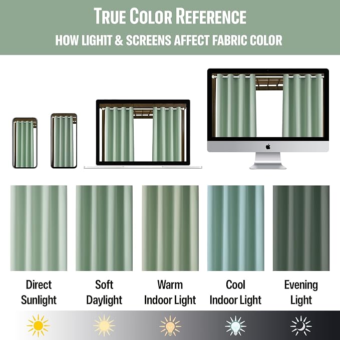 Outdoor Indoor Curtains W52 x L108 - Image 6