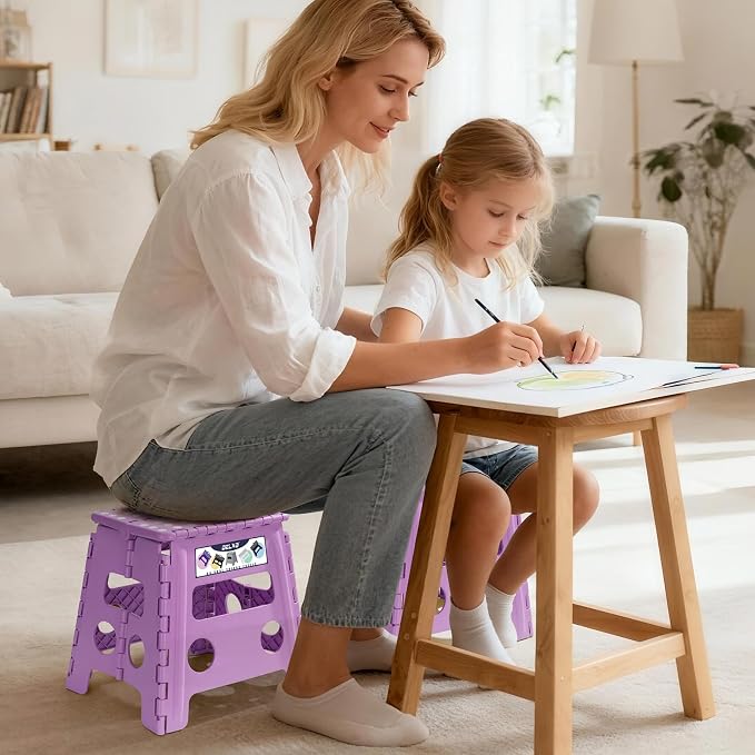 Delxo Folding Step Stool 13 Inch, 300 Lbs Step Stool - Image 6