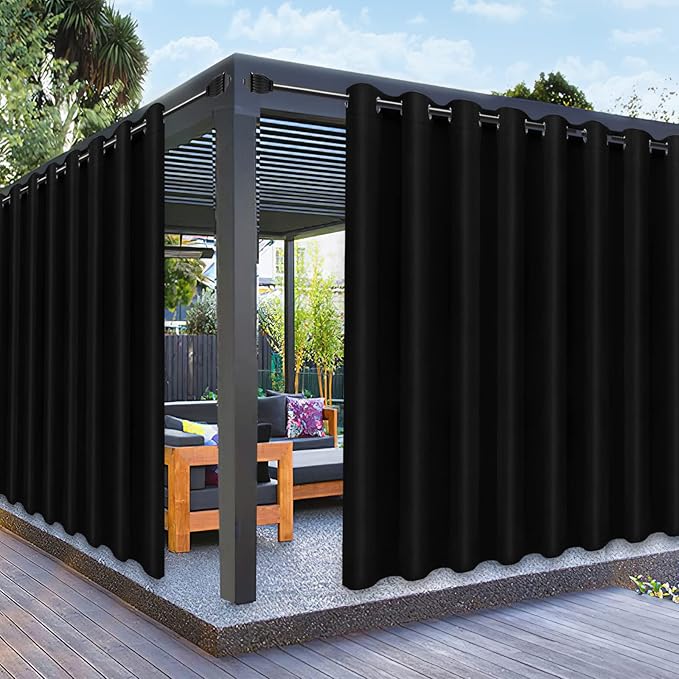 PureFit Outdoor Curtains for Patio Waterproof Weatherproof Outside Curtains | by PureFit