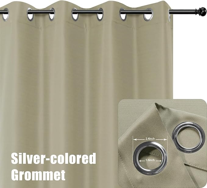 BONZER Outdoor Curtains for Patio Waterproof Thick | Privacy Grommet Light - Image 2