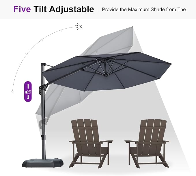 PURPLE LEAF Cantilever Umbrella - Image 6