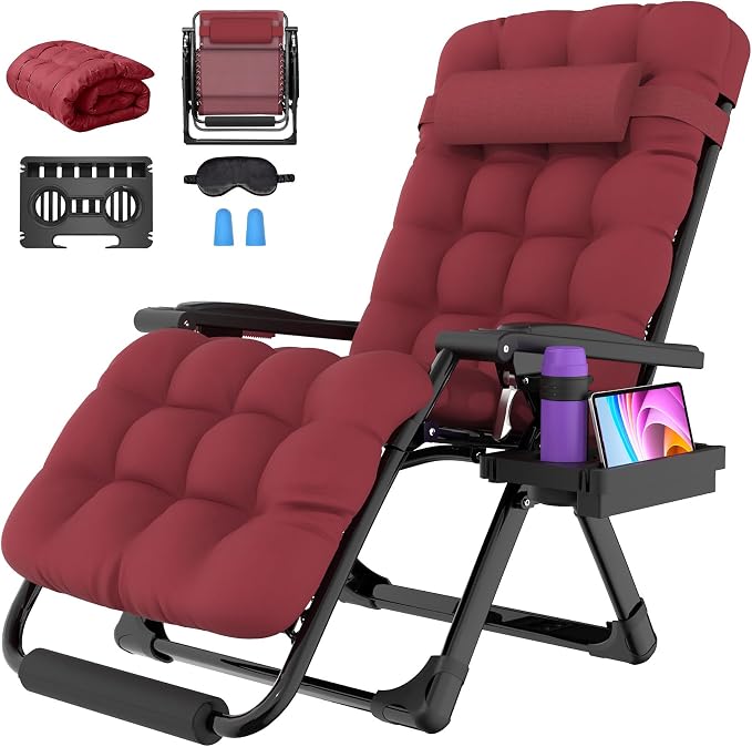 Suteck Oversized Zero Gravity Chair, 500LBS 29In XL Outdoor Recliner Chairs | by Suteck