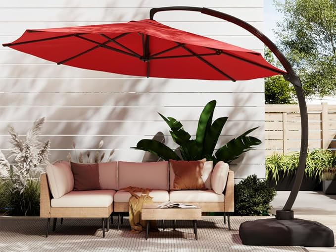 ENSTVER 11FT All Aluminum Cantilever Patio Umbrella by ENSTVER