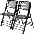 VINGLI Bamboo Folding Chair, Foldable Dining Wood Chairs Comfortable Seat by VINGLI