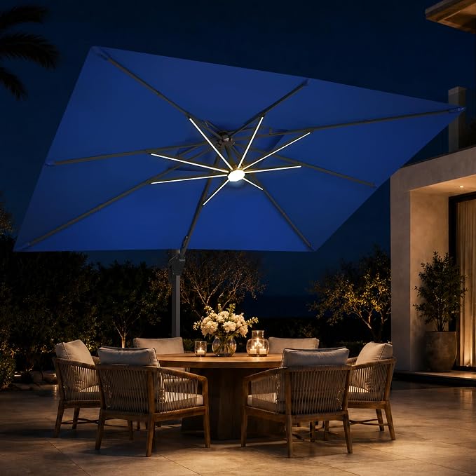 JZAC & QZYD 10x13 FT Cantilever Offset Patio Umbrella - Image 2