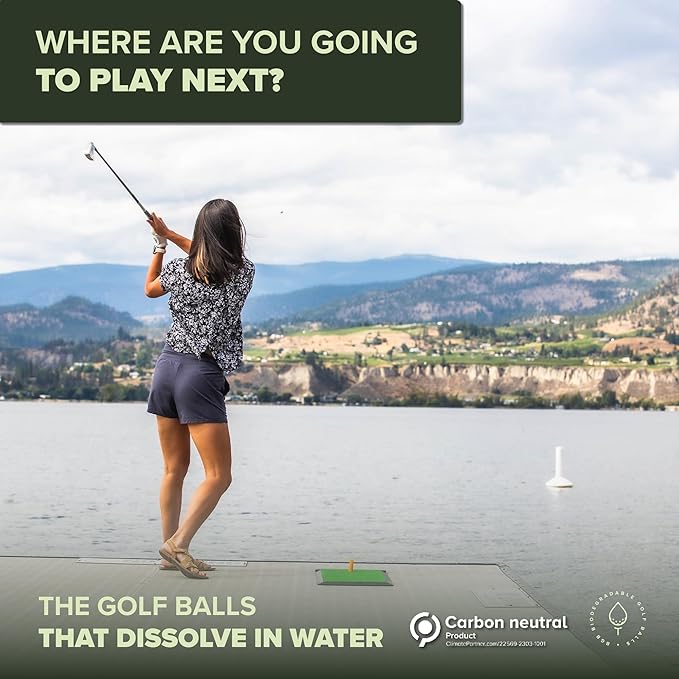 Biodegradable Golf Balls BGB Water Dissolvable | Eco Friendly Golf Gift | Water Soluble | Perfect for Outdoor Practice | Dissolves in 2-4 Weeks (96)