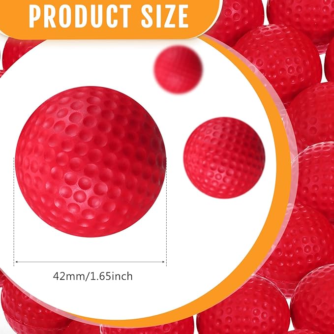 Junkin 80 Pcs Foam Golf Balls Rubber Practice Balls Realistic Feel and Flight Sport Training for Indoor or Outdoor Backyard Golf Training