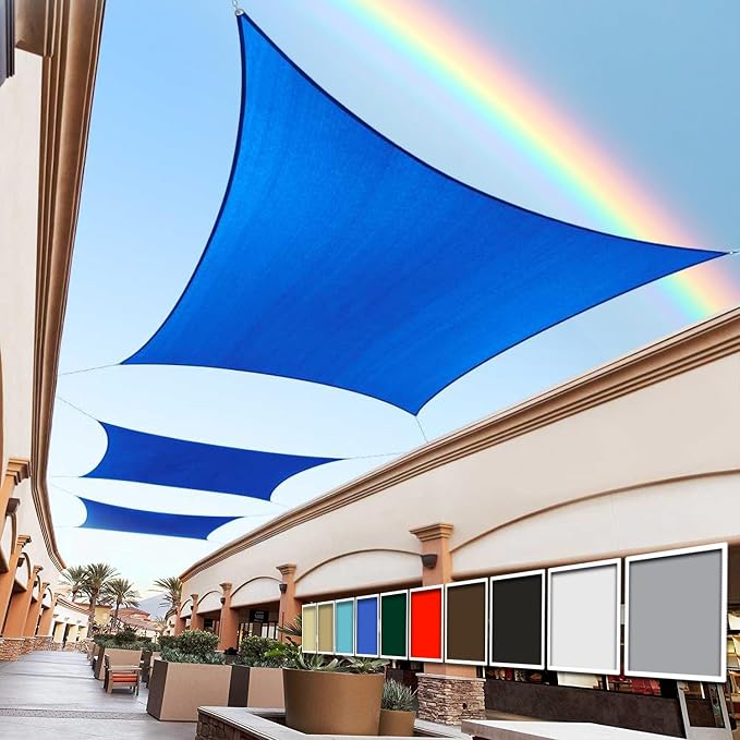 Royal Shade 9' x 11' Blue Rectangle Square Sun Shade Sail Order to Make by RoyalShade